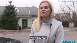 Blonde MILF Meets a Stranger for a Public Casting Session