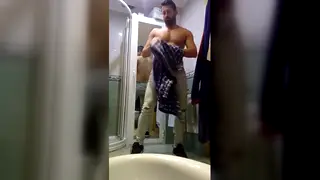 European Mature Enjoys Solo Time in Bathroom