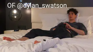 Hairy European Twink Strokes to Cumshot in Hotel