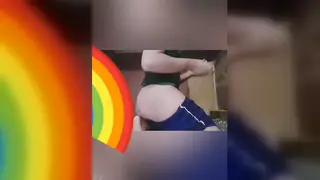 Amateur Brownhair Guy Strokes Alone in Dim Room