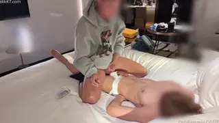 Asian Twink in Black Socks Takes a Raw Creampie With Feet on Display