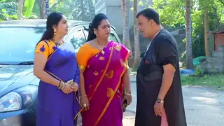Mature Indian MILF Teases in Sheer Stockings and Satin Saree