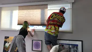 Exhibitionist Couple Performs for Voyeur Neighbor at Apartment Window