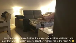 Brunette MILF Rides Bull While Husband Watches
