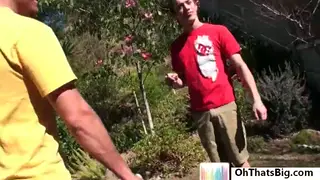 Muscular Hunk Swallows a Thick Shaft on Camera