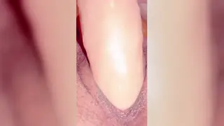 Hairy MILF Rides Dildo to Shaking Orgasm