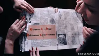Tattooed MILF Casts a Spell With Halloween Blowjob