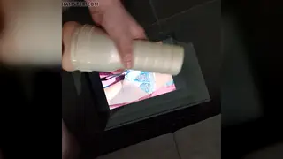 German Amateur Coats His Lips and Toy with Thick Streams