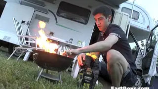 Twink Strokes a Big Cock Under the Night Sky