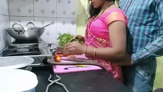 Indian Maid Cheats with the Master in the Kitchen