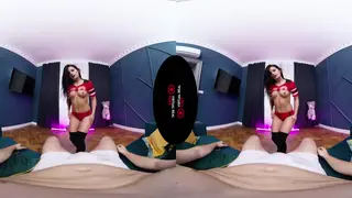 Tattooed Brunette Takes Anal in VR POV Uniform Fantasy