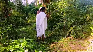 Mature Ebony BBW Rides Her Stepson Outdoors