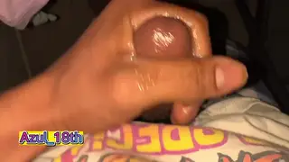 Teen Twink Strokes His Big Cock Through Every Room