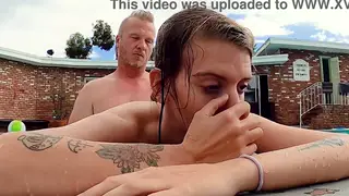 Poolside Blowjob Heats Up the Afternoon