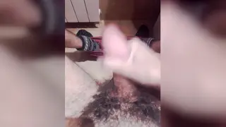 Hairy Bear Strokes Himself and Tastes the Result