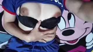 Latina Cheats on Cuckold Husband With Toys in Lingerie