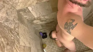 Blonde MILF Delivers a Steamy Shower Rimjob to Her Man