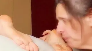 Mature Woman Delivers Deep Oral and Rimming Until He Pops in Her Mouth