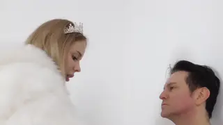 Tall Blonde Teen Dominates Submissive Slave in Femdom Play