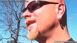 Hairy Bear Claims Innocent Guy with Deep Blowjob