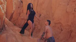 Busty Latina Rides Outdoors Until a Hot Creampie
