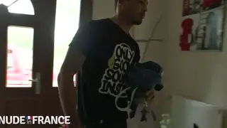 Blonde Performer Takes Deep Throat Challenge in Wild Threesome