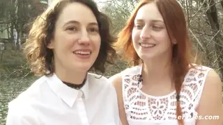 Redhead and Busty Partner Explore Lesbian Passion