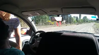 Latina Gives Blowjob and Handjob to Stranger in Parked Car