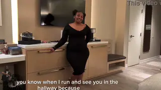 Curvy Ebony Stranger Comforts a Cheated Boyfriend in a Hotel