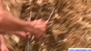 Muscular Jock Sucks and Jerks Outdoors Until Climax