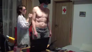 Petite Student Examined Deeply by Doctor in Hospital
