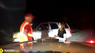 Busty Babe Gives Roadside POV Blowjob