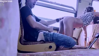 European Couple Fucks on a Moving Train