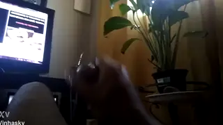 Black Stud Unloads Powerful Cumshot on Camera