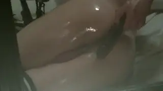 Solo Guy Oils His Ass and Plays in Mirror