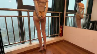 Bound Asian Endures Spanking and Enema at Hotel