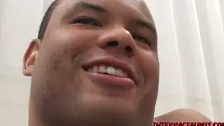 Voluptuous Blonde Welcomes Thick Black Cock in Missionary