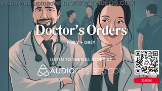Doctor Fingers Patient on a Hospital Desk