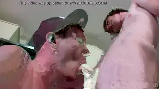 Guys in Speedos Trade Blowjobs Playfully