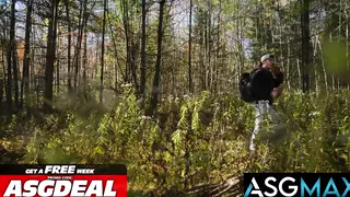 Muscular Neighbour Deepthroats Outdoors Before Bareback