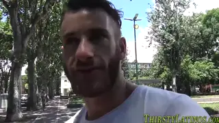 Latino Hunk Services Cock in POV Blowjob Finish