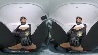 Ebony Teen Cosplays in VR for an Interracial POV Fuck