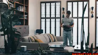 Muscular Latino Landlord Barebacks Tenant After a Deepthroat Session