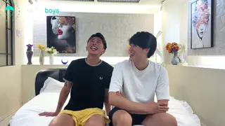 Asian Studs Share Oily Body Massage Ending In Handjob Release