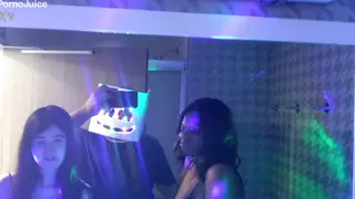 Petite Asian Employee Submits to Ebony Boss at Desk