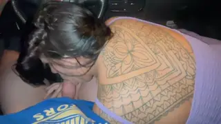 Busty Amateur Gives Roadside Blowjob Before Doggystyle Fuck