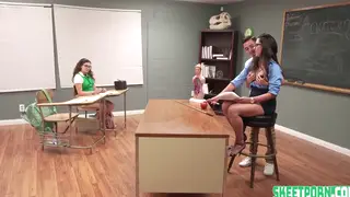 Teacher Guides Nervous Student Through First Lesson