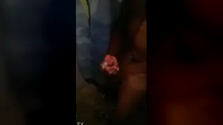 Black Guy Strokes Until He Spills a Heavy Load