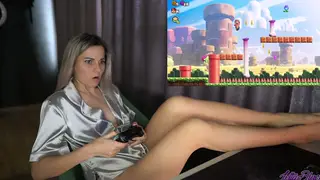 Blonde Cosplayer Climaxes With Remote Vibrator