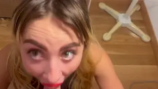 Petite European Wife Swallows After Deep Throat